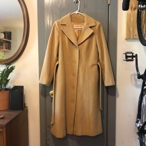 Medium Pendleton long wool coat in light camel
